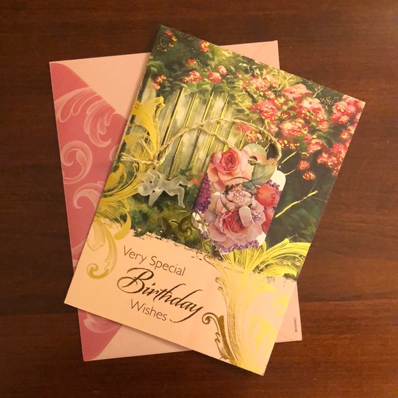 Birthday Greeting Card Too include a handcrafted gift 🎁 tag & envelope - Picture 2 of 11